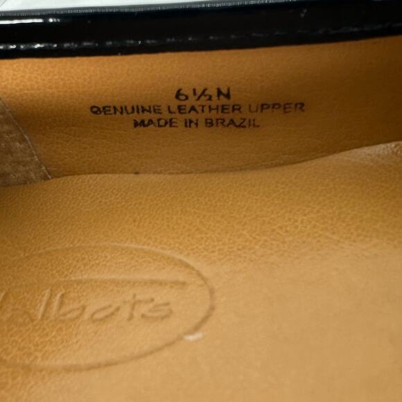 Talbots Patent Leather Driving Moccasins Size 6.5N Casual Preppy Classic *Flawed - Picture 3 of 8